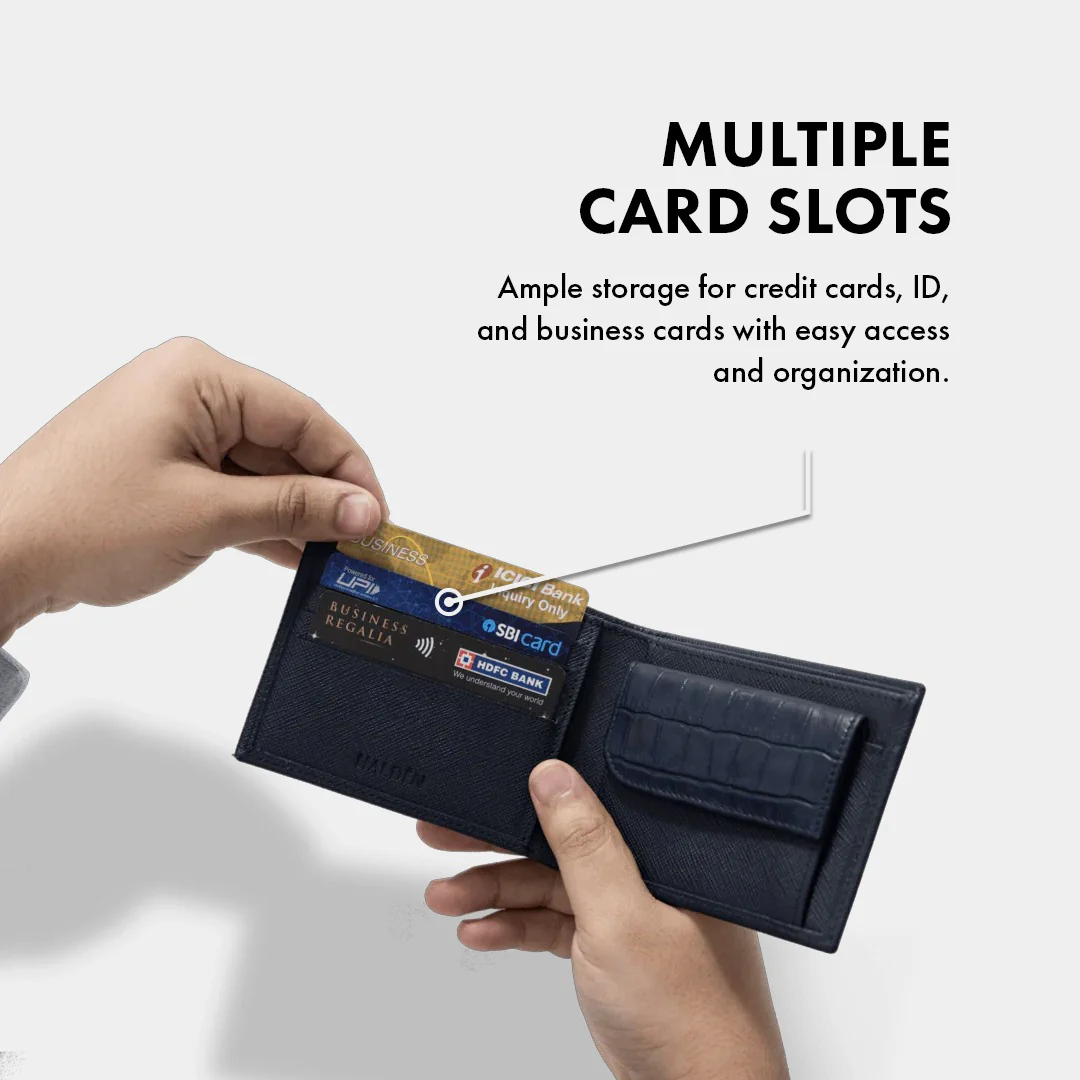 Saffiano Pattern Men's Leather Wallet - Image 3