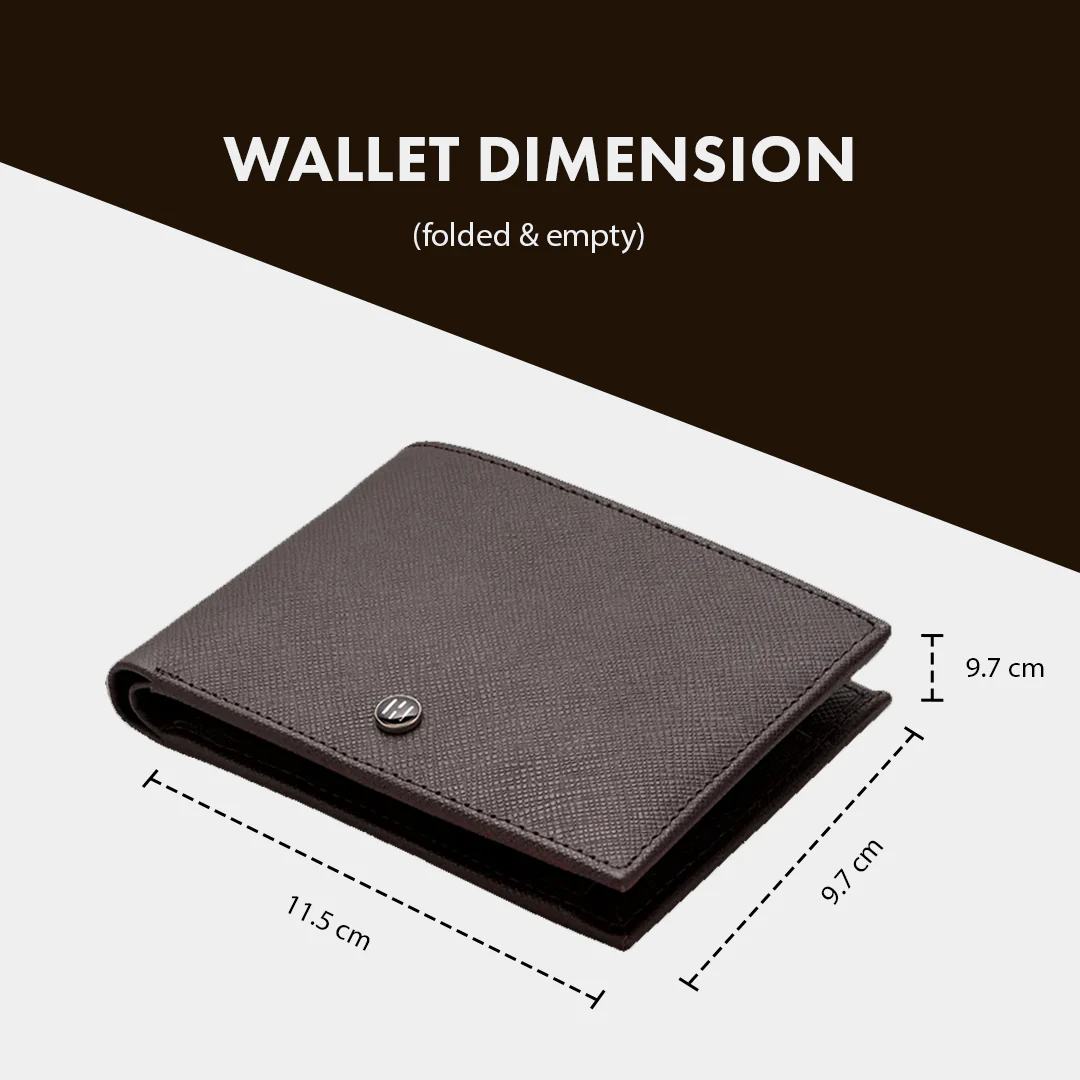 Saffiano Pattern Men's Leather Wallet - Image 30