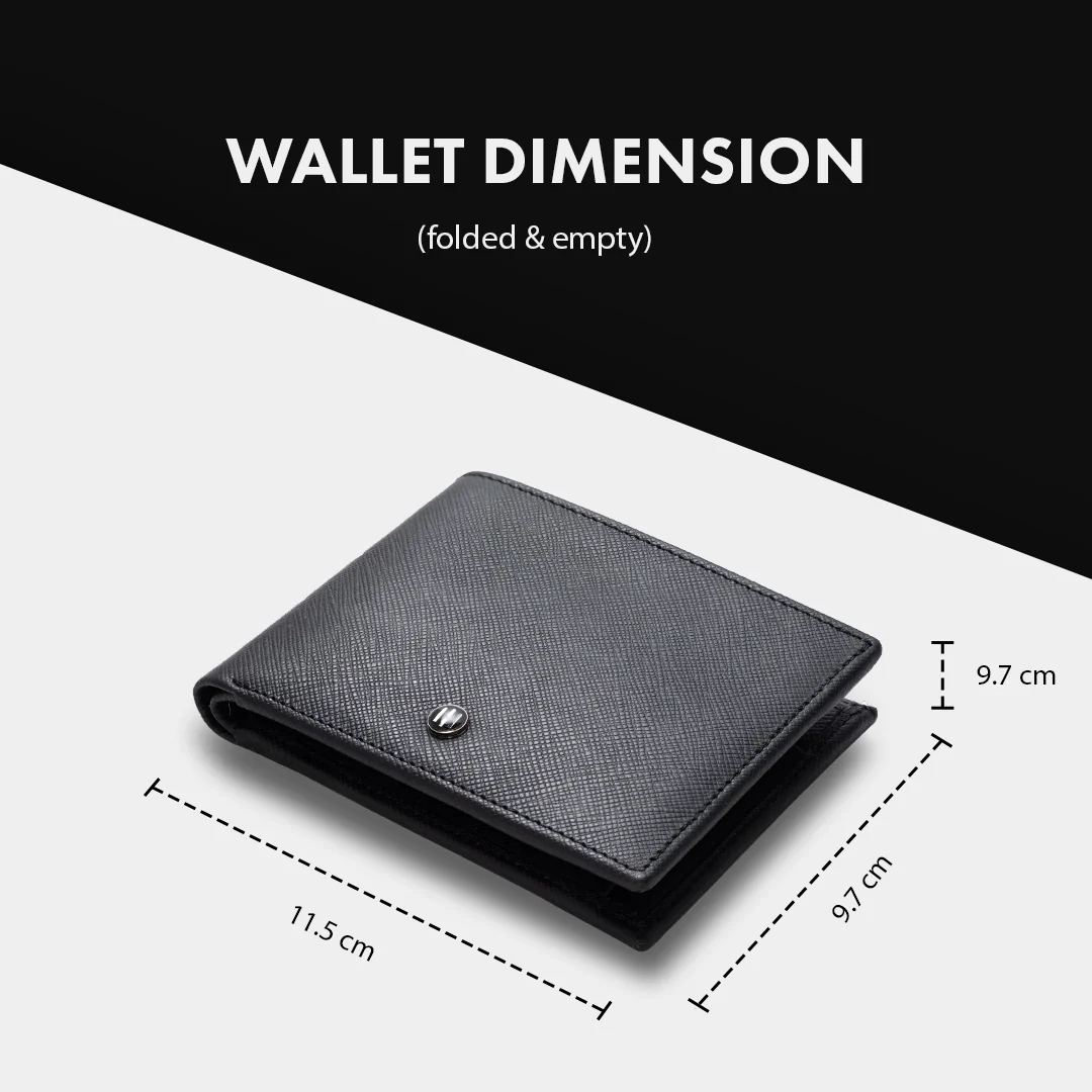 Saffiano Pattern Men's Leather Wallet - Image 9