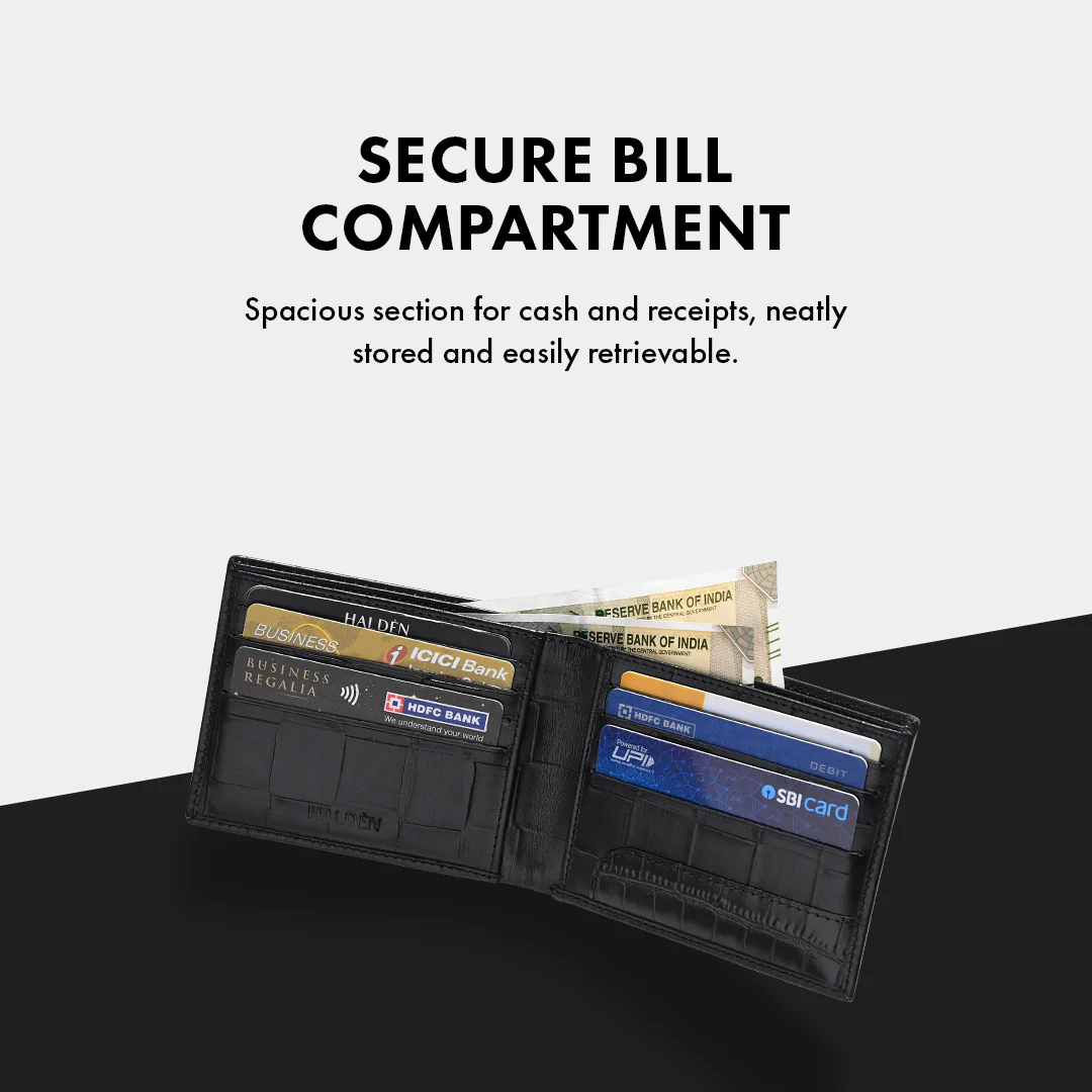 Checks Pattern Men's Leather Wallet - Image 4