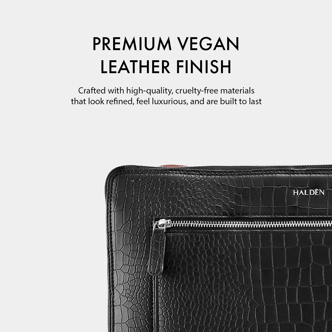 TELON BLACK LAPTOP BAG - CROC - Image 4