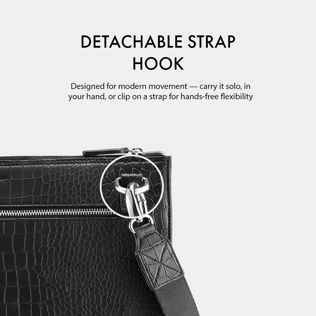 TELON BLACK LAPTOP BAG - CROC - Image 5