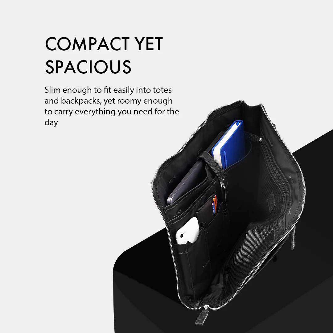 TELON BLACK LAPTOP BAG - CROC - Image 6