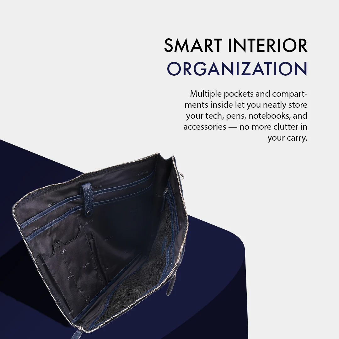 TELON BLUE LAPTOP BAG - CROC - Image 3