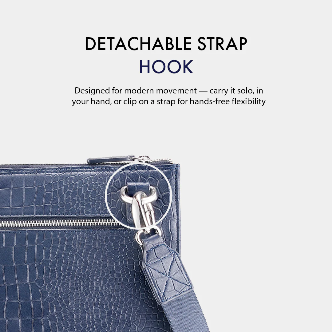 TELON BLUE LAPTOP BAG - CROC - Image 4