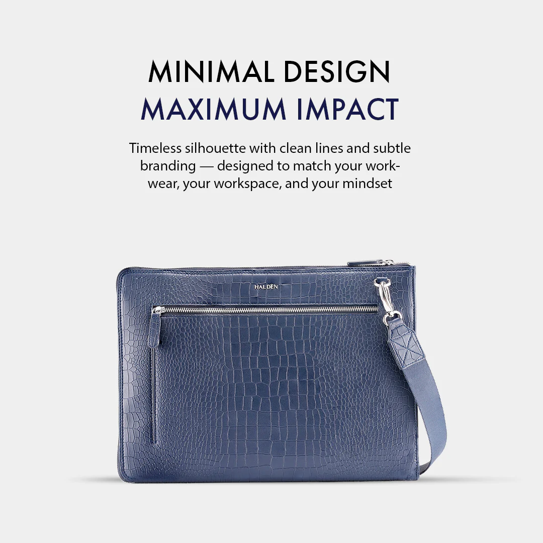 TELON BLUE LAPTOP BAG - CROC - Image 7