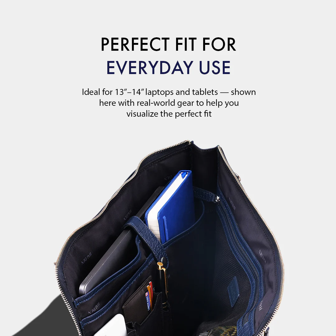 TELON BLUE LAPTOP BAG - CROC - Image 8