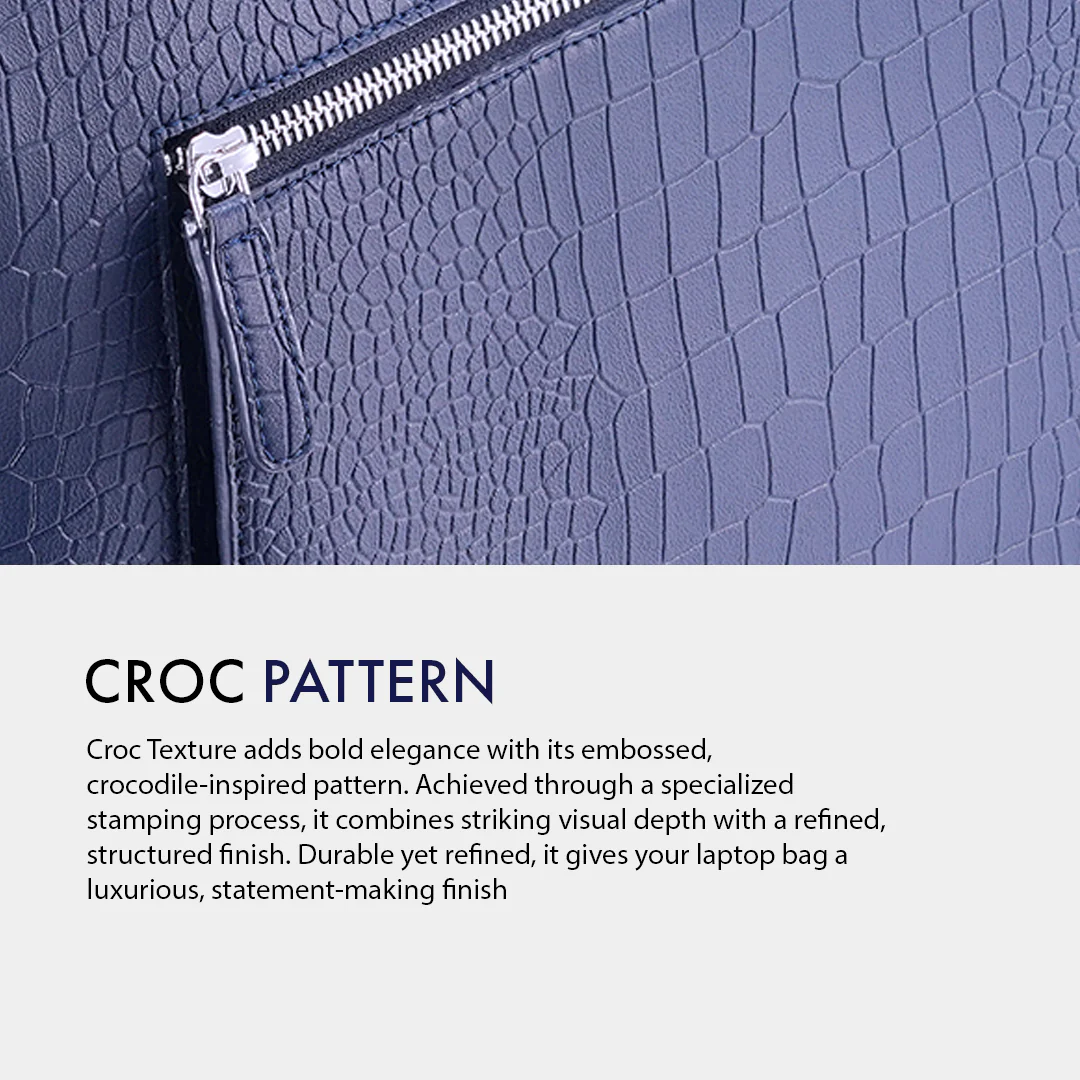 TELON BLUE LAPTOP BAG - CROC - Image 9