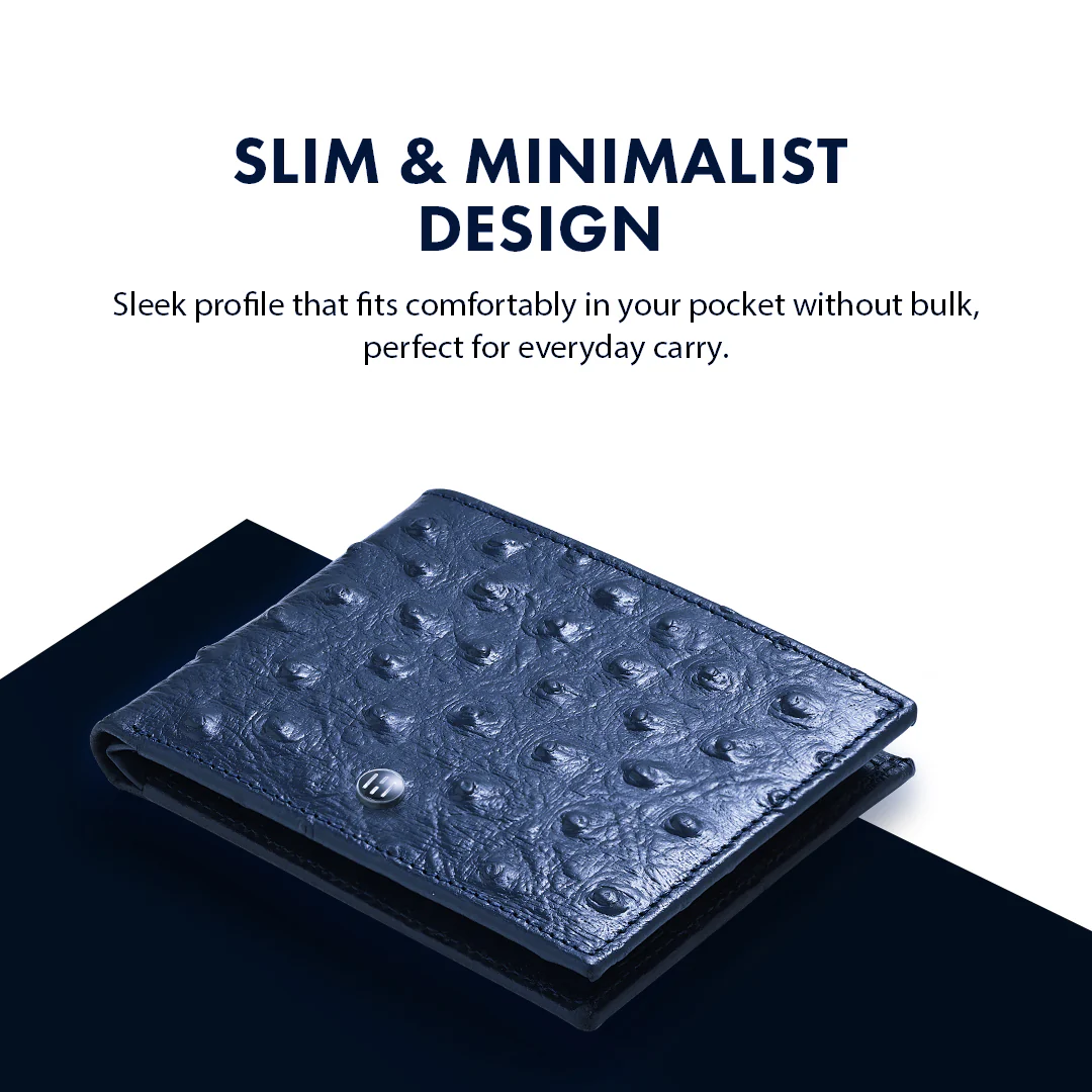 Ostrich Pattern Men's Leather Wallet - Image 25