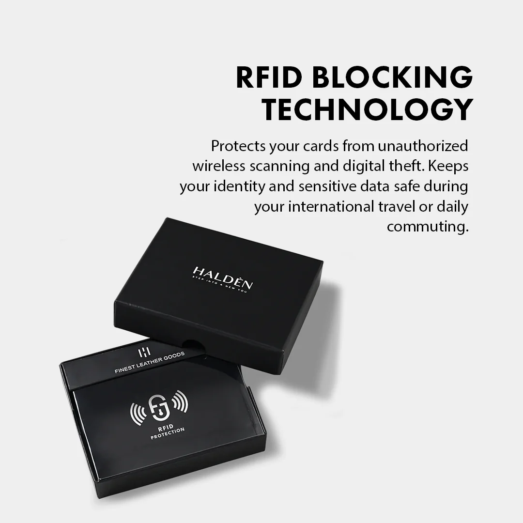 Weave Pattern Men's Leather wallet - Image 8